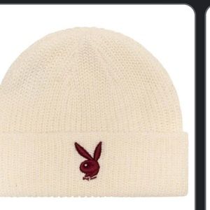 Beige Playboy beanie 💕💕